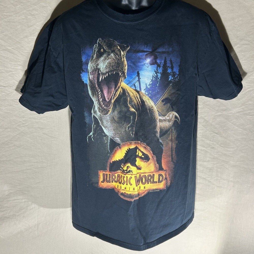 Jurassic World Dominion T-Rex Graphic T-Shirt Black Size Large